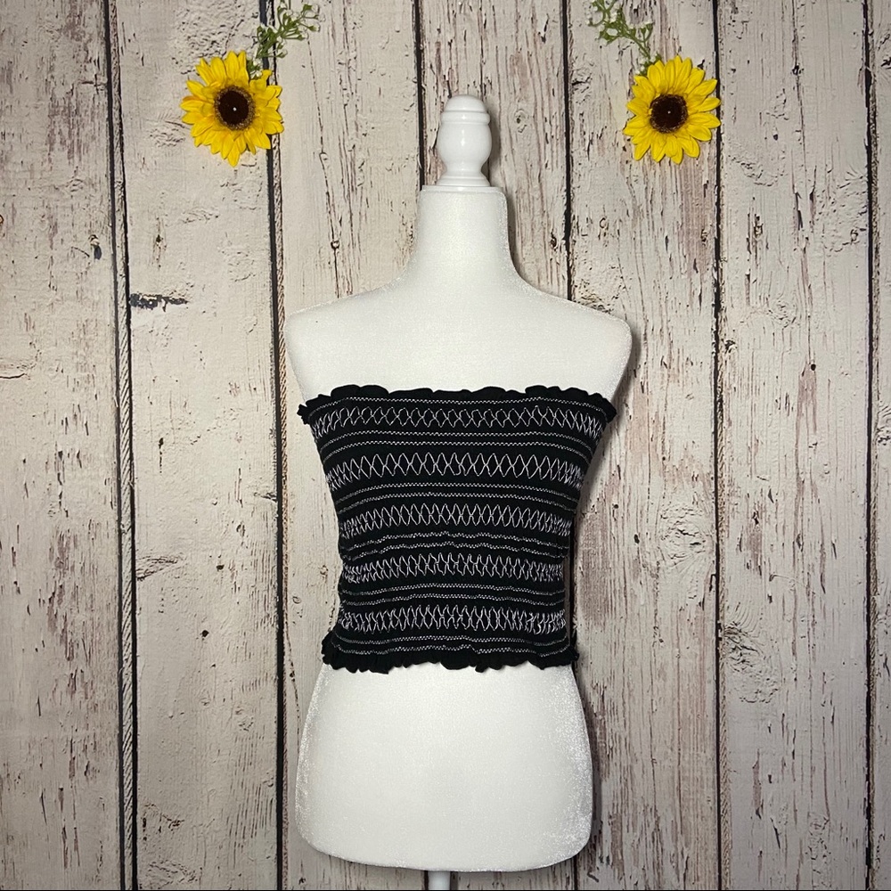 AMERICAN EAGLE black stretchy tube top size L
